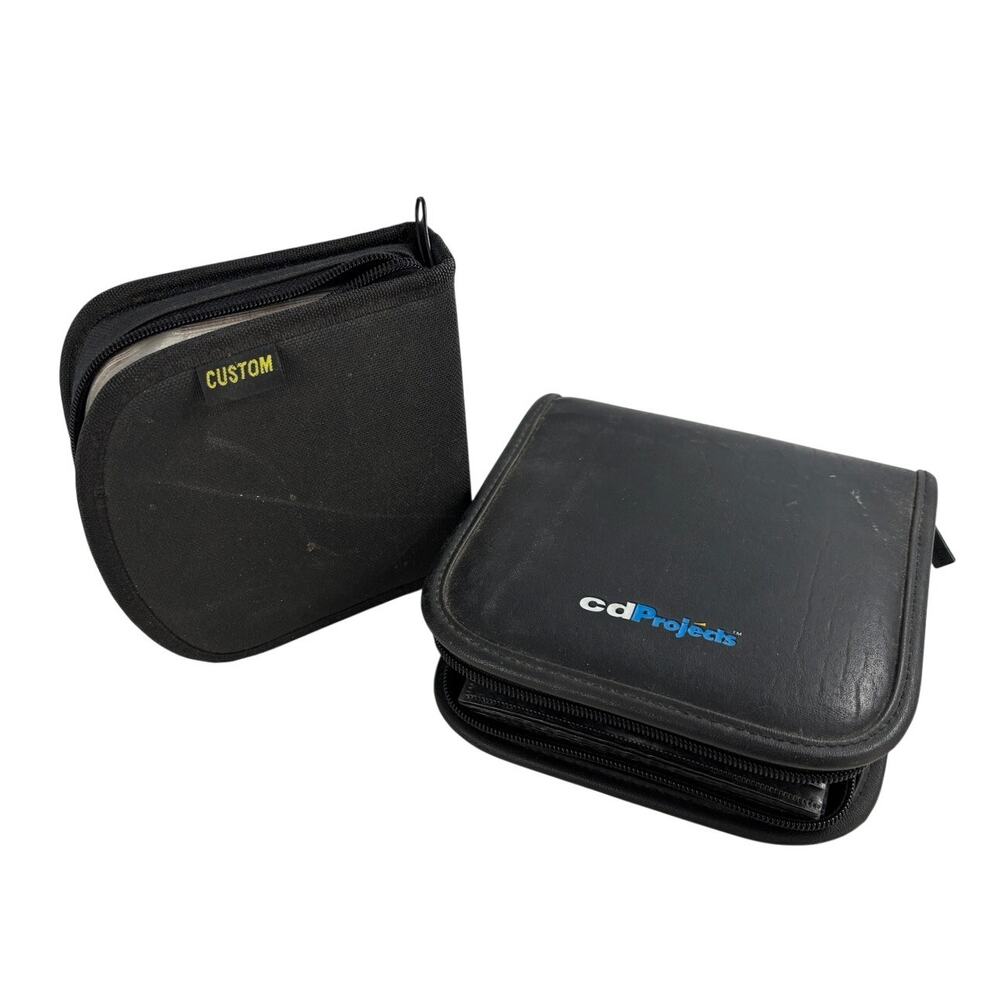 Vintage CD DVD Disc Storage Case Lot Zippered Wallet CD-R CD-RW DVD-R 12 24‎ Y2k